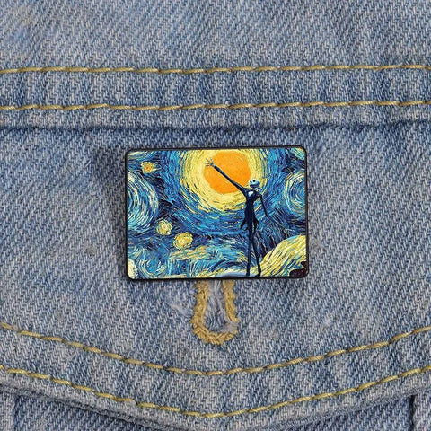 Pin Jack Skelligton x Noche Estrellada Van Gogh