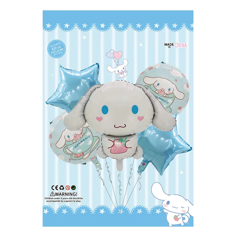 Set de 5 globos metálicos Cinnamoroll