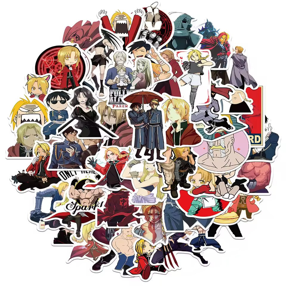 Set de 50 stickers Fullmetal Alchemist