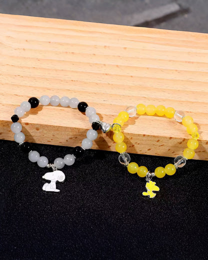 Set de pulseras Snoopy y Woodstock con imán