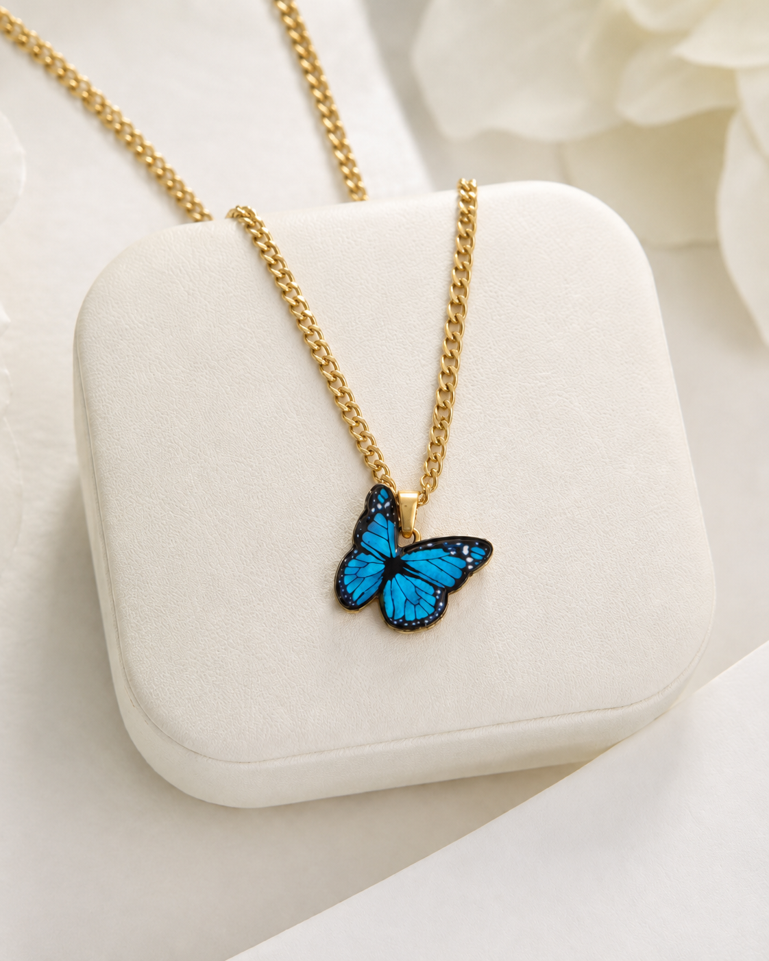 Collar de mariposa morfo