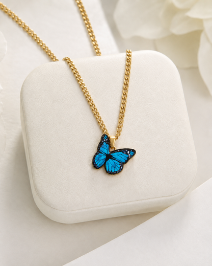 Collar de mariposa morfo