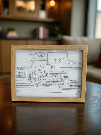 Cuadro con luz LED Snoopy