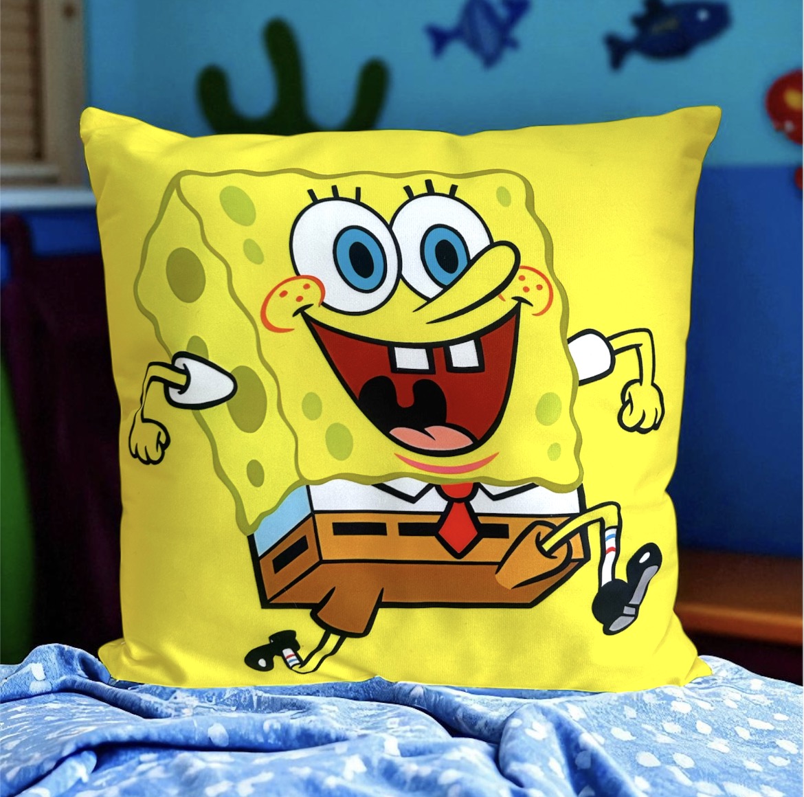 Almohadón de Bob Esponja 45 x 45 cm