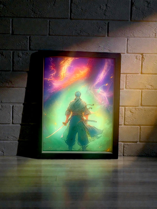 Cuadro con luz LED Zoro One Piece