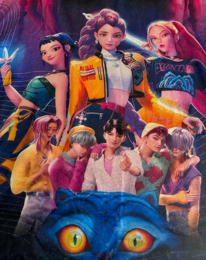 Cobija de KPop Demon Hunters 130 x 100 cm