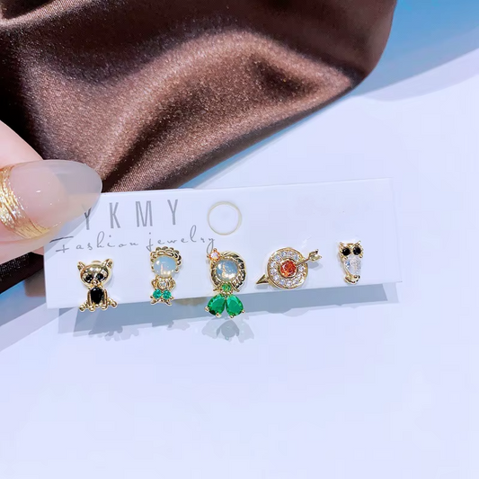 Set de 5 aretes de Valiente