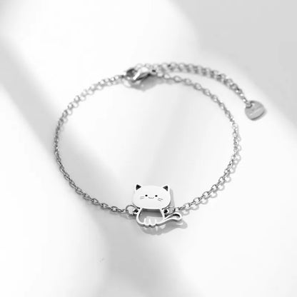 Pulsera gatito acero inoxidable