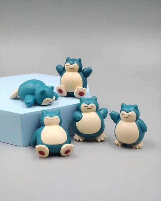 Set de 5 figuritas Snorlax 2-3 cm