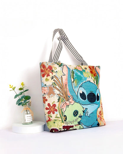 Tote bag tejido de Stitch con zipper