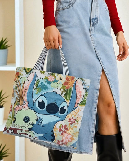 Tote bag tejido de Stitch con zipper