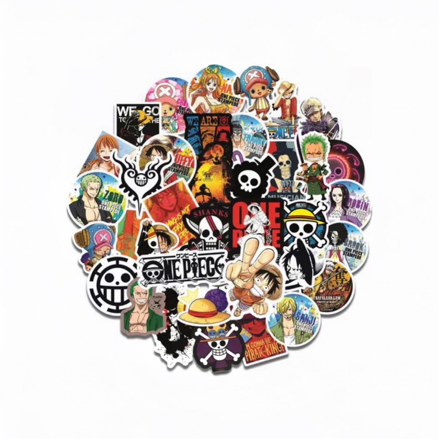 Set de 50 stickers One Piece