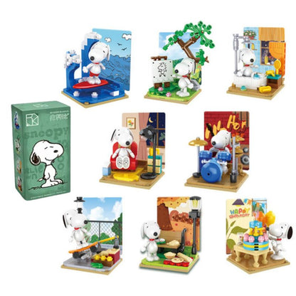 Blind box original de bloques para armar de Snoopy