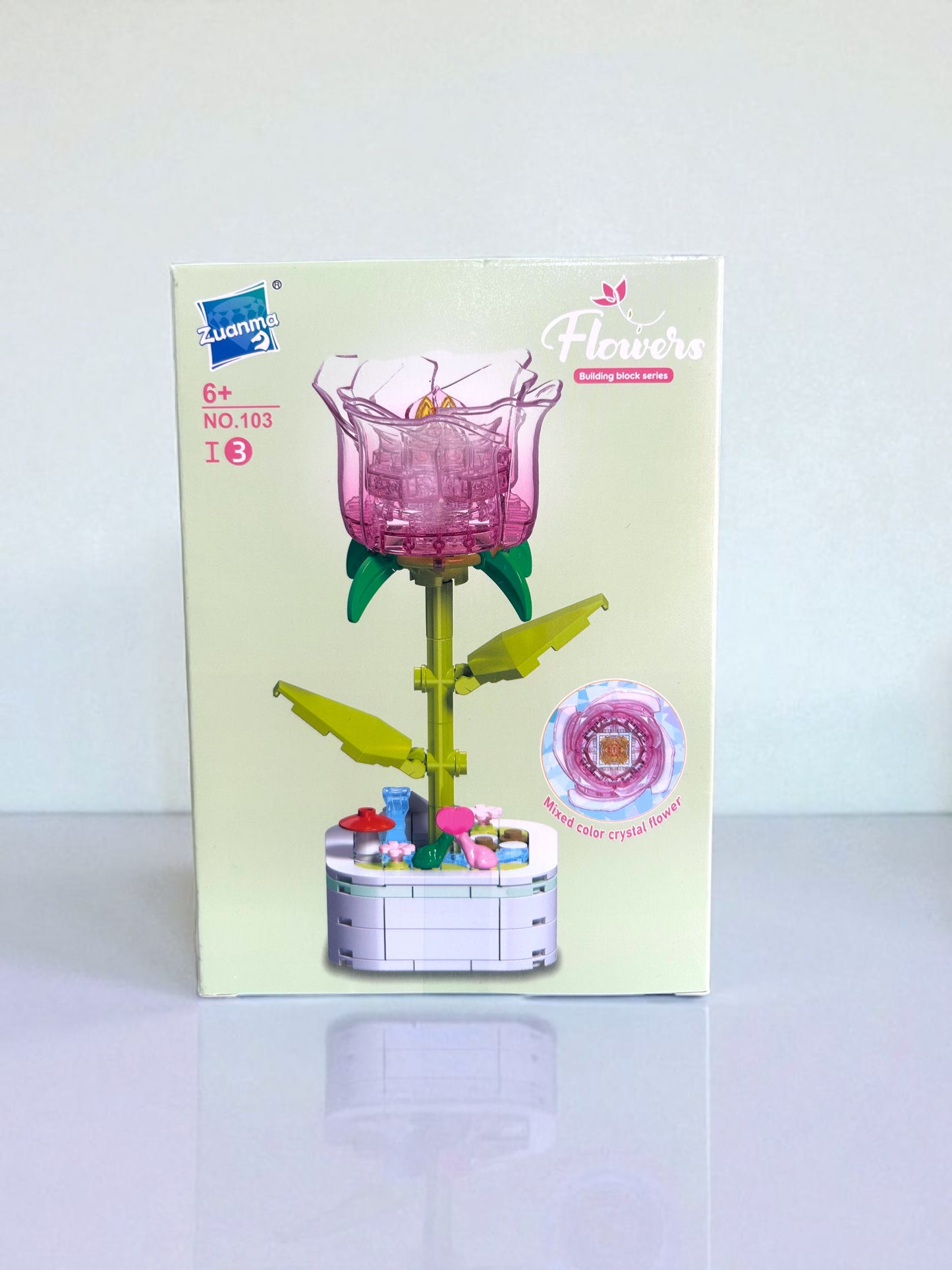 Set de bloques para armar de rosa (132 pcs)