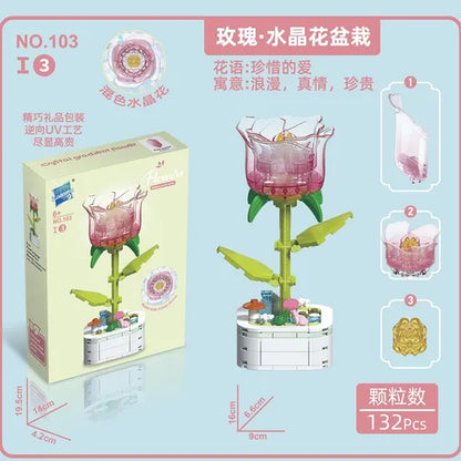 Set de bloques para armar de rosa (132 pcs)