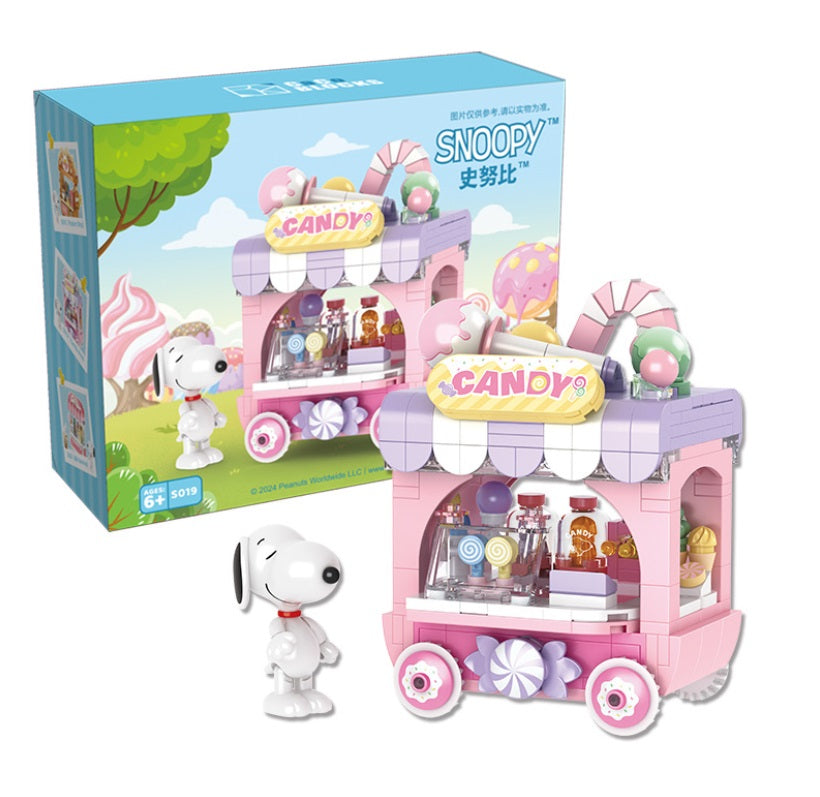 Set original de bloques para armar de Snoopy tienda de dulces
