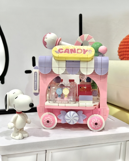 Set original de bloques para armar de Snoopy tienda de dulces