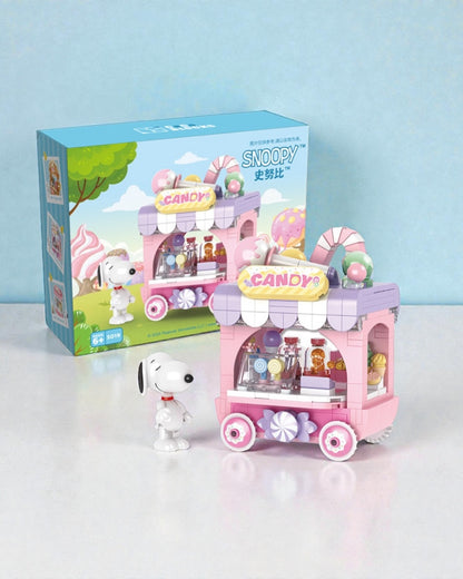 Set original de bloques para armar de Snoopy tienda de dulces