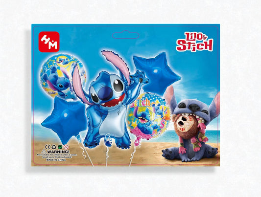 Set de 5 globos metálicos Stitch