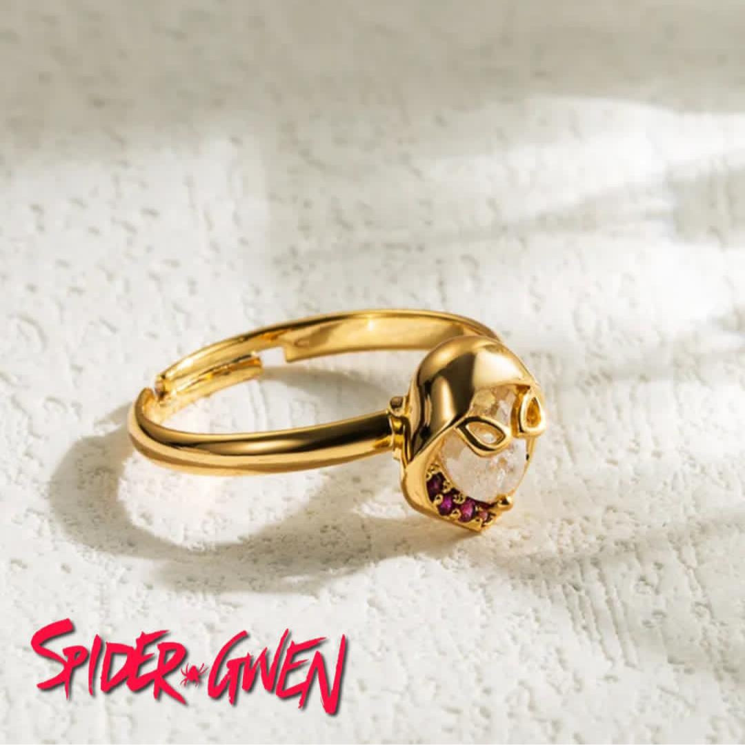 Anillo ajustable Gwen Stacy baño oro 14k