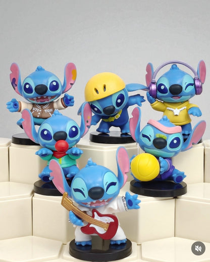 Set de 6 figuras Stitch 7-8 cm
