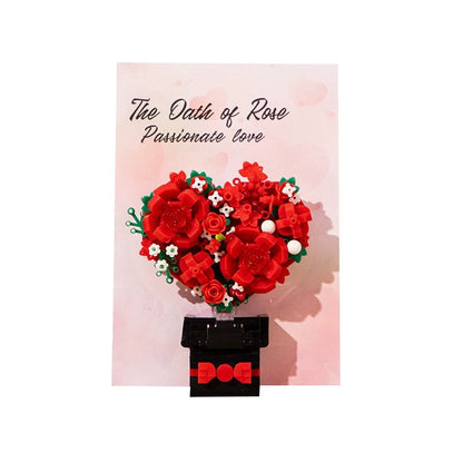 Set de bloques para armar bouquet de rosas (413 pcs)