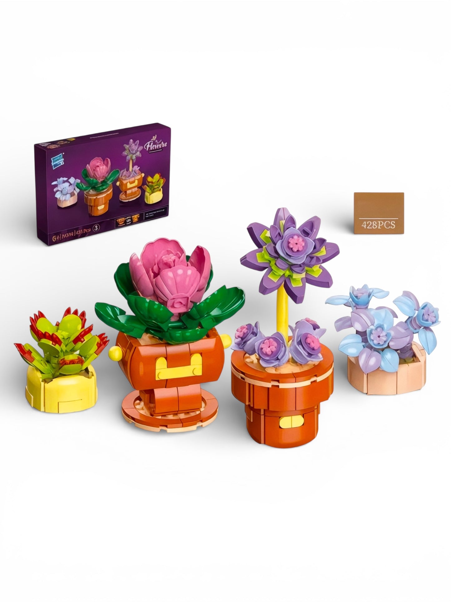 Set de bloques para armar plantas (428 piezas)