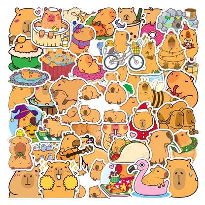 Set de 50 stickers de Capibara