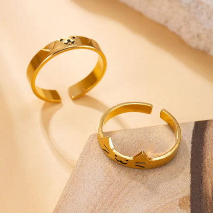 Set de anillos gatito y perrito