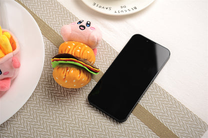 Llavero peluche Kirby hamburguesa