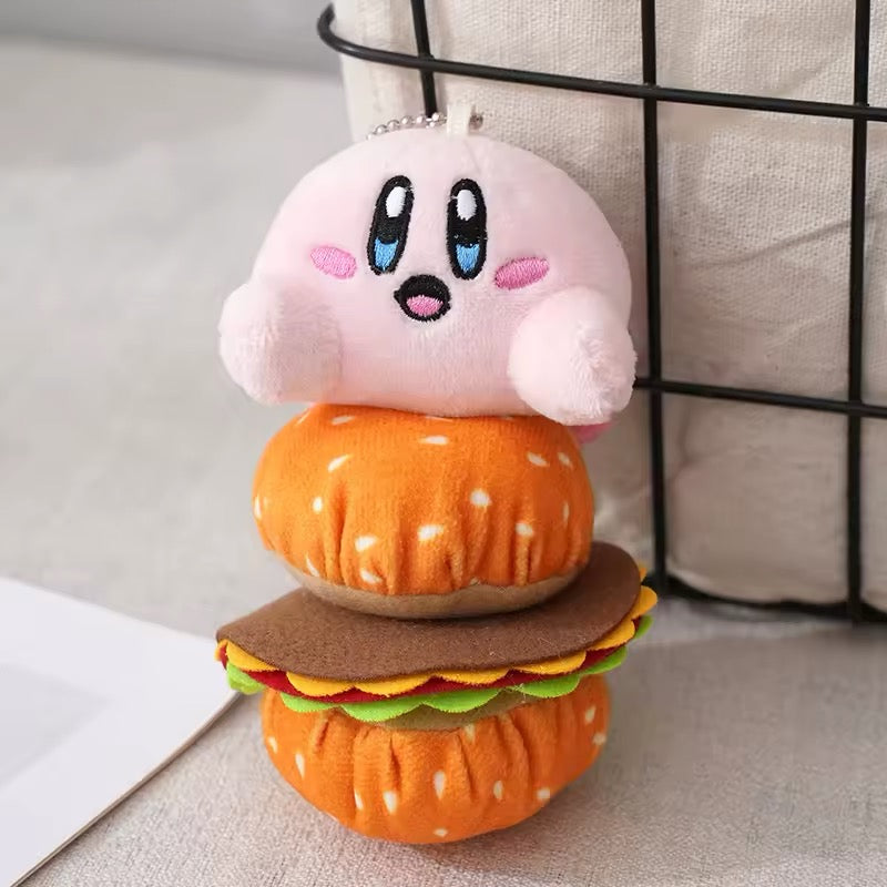 Llavero peluche Kirby hamburguesa