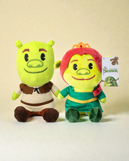 Set original de peluches Shrek y Fiona 14 cm