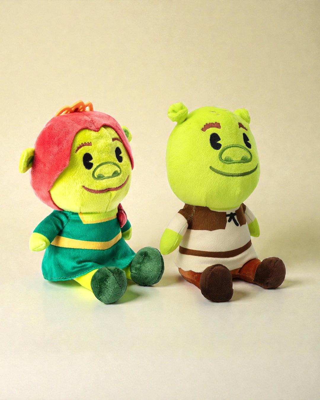 Set original de peluches Shrek y Fiona 14 cm