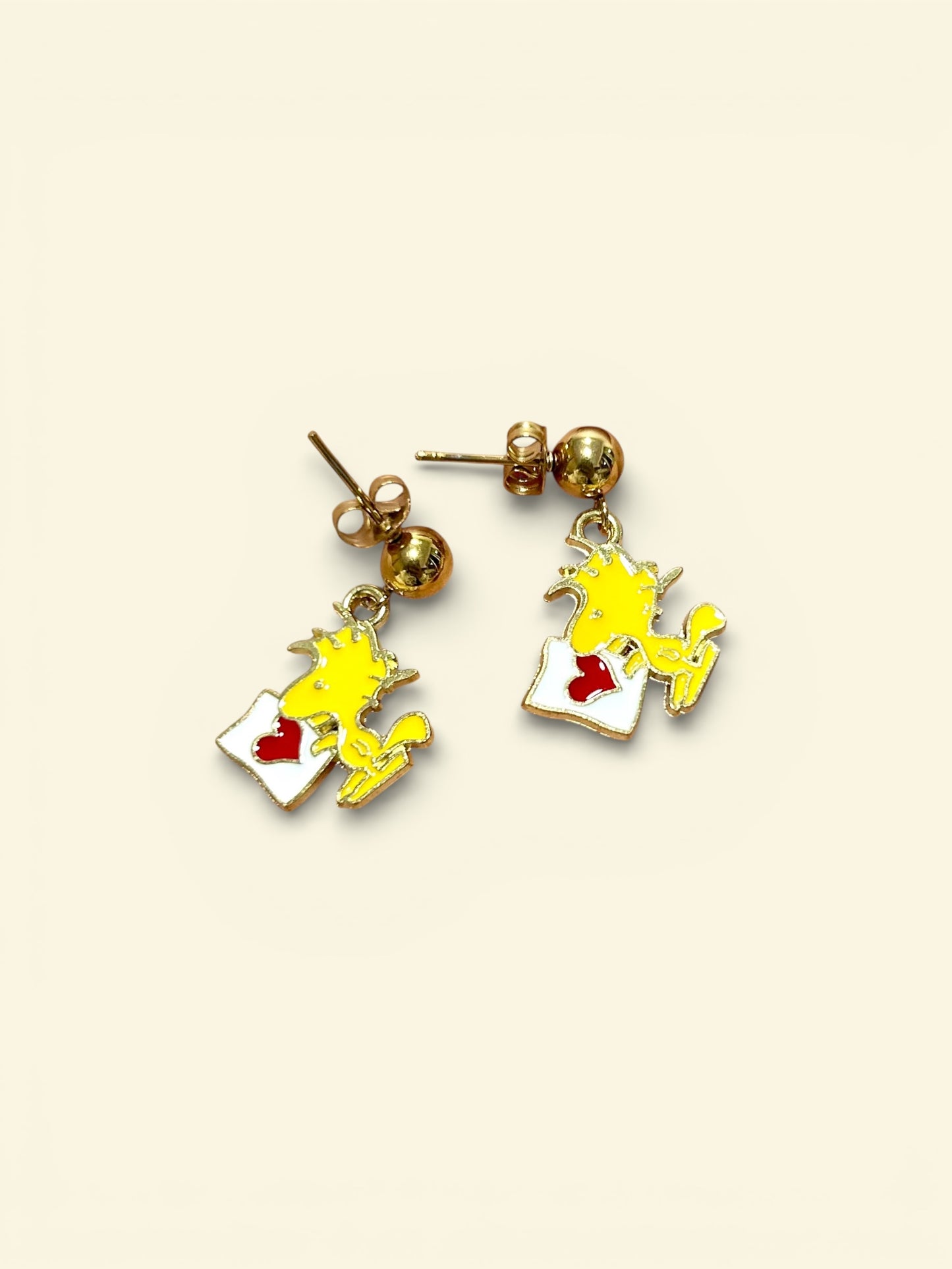 Aretes de Woodstock acero inoxidable
