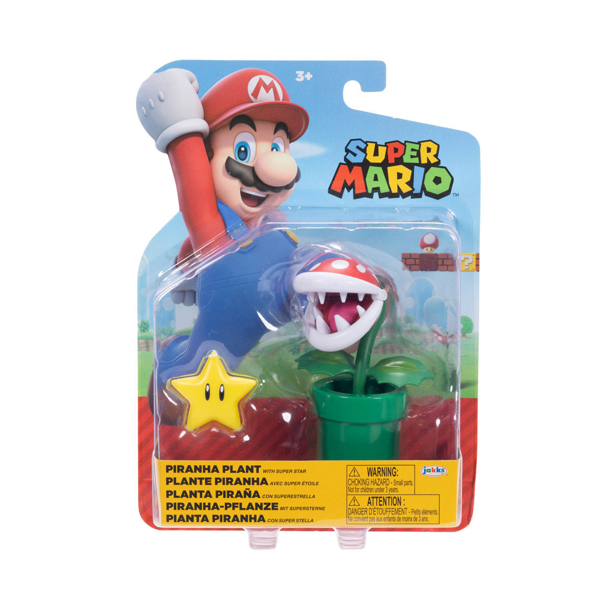 Figura original articulada de Planta Piraña Super Mario 3D World