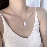 Collar sobre con cartita "Love you" de acero inoxidable plateado