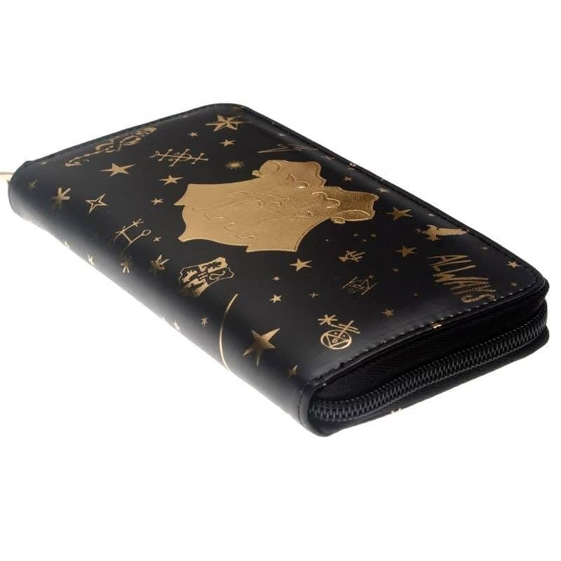 Billetera Hogwarts detalles dorados