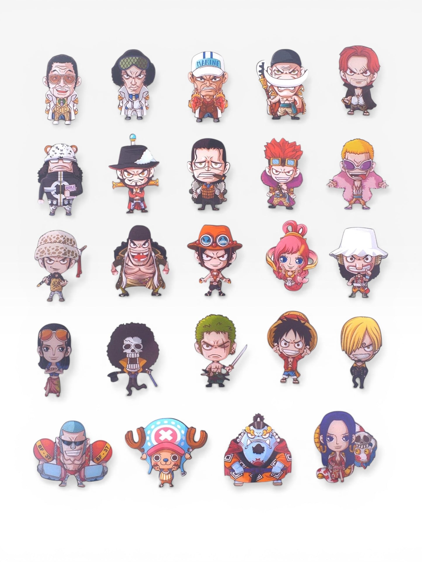 Set de 24 imanes para refrigeradora One Piece