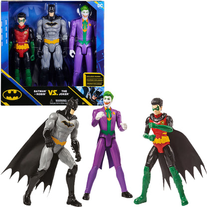 Figuras originales DC Comics Batman y Robin VS The Joker 30 cm