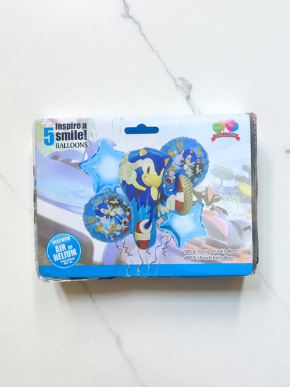 Set de 5 globos metálicos de Sonic