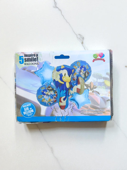 Set de 5 globos metálicos de Sonic