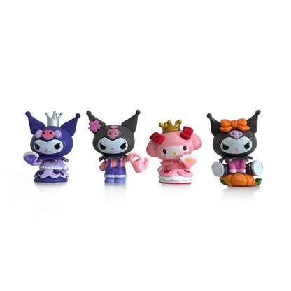 Set de 4 figuras Kuromi y My Melody 4-5 cm