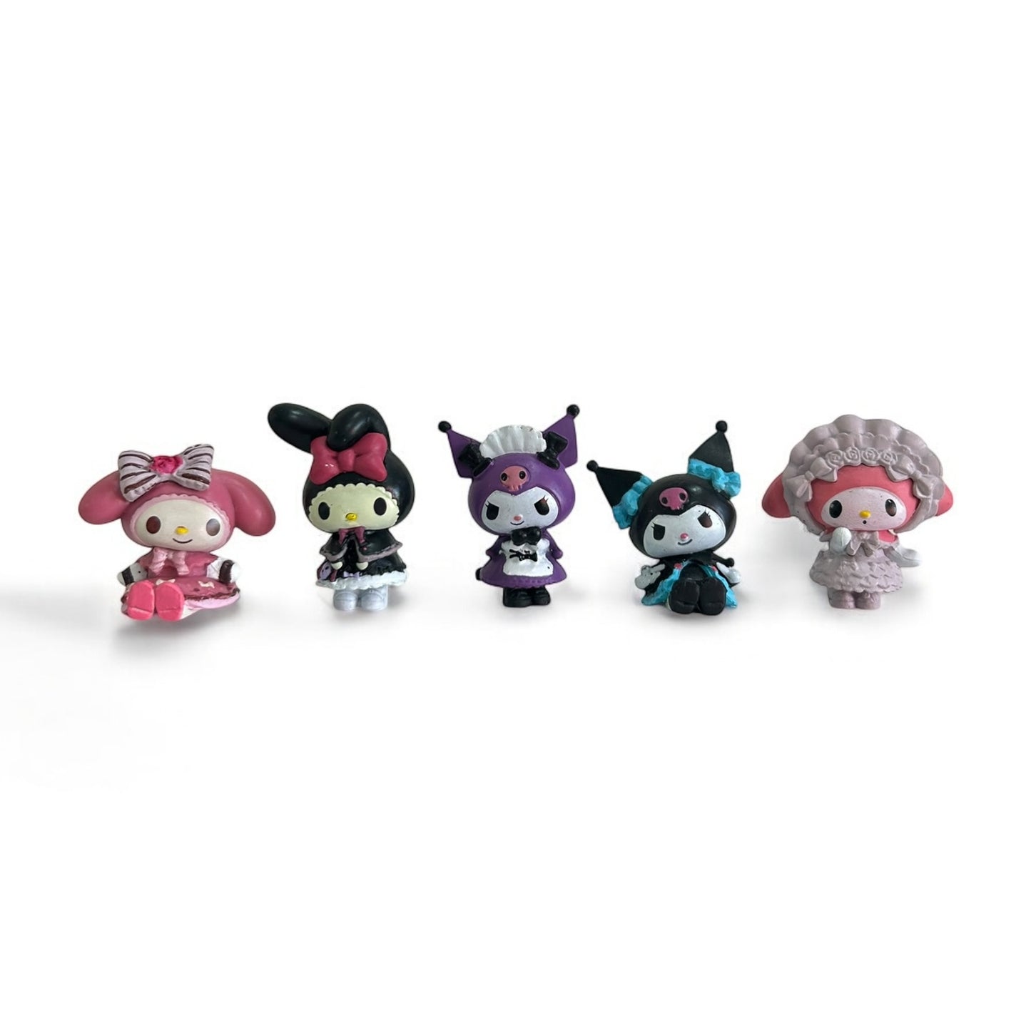 Set de 5 figuras Kuromi y My Melody 3-4 cm