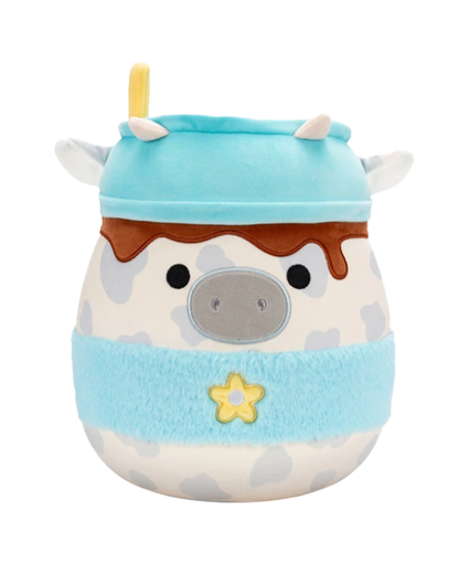 Peluche original Squishmallow Mustafa The Cow 35 cm