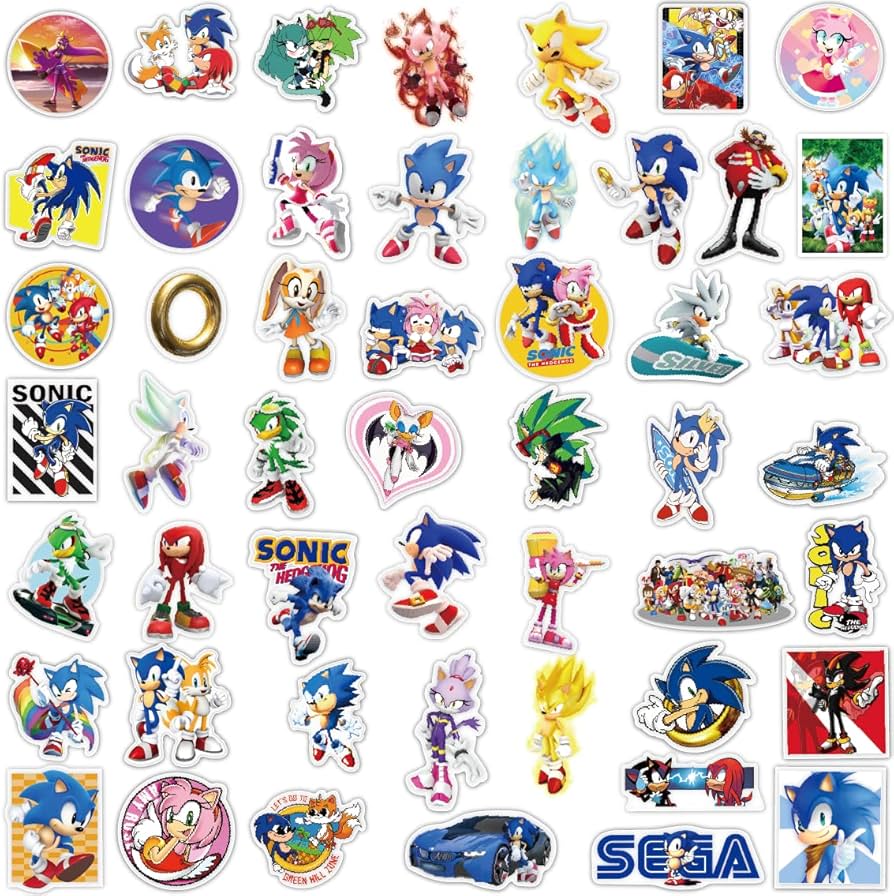 Set de 50 stickers de Sonic
