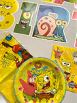 Set de decoración para fiesta Bob Esponja 65 piezas