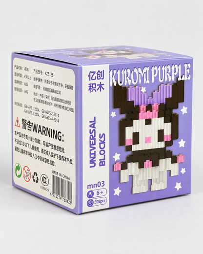 Set de bloques para armar Kuromi 592 piezas