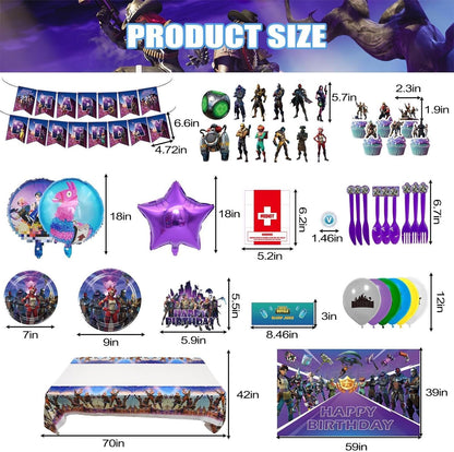 Set de decoración para fiesta Fortnite 152 piezas