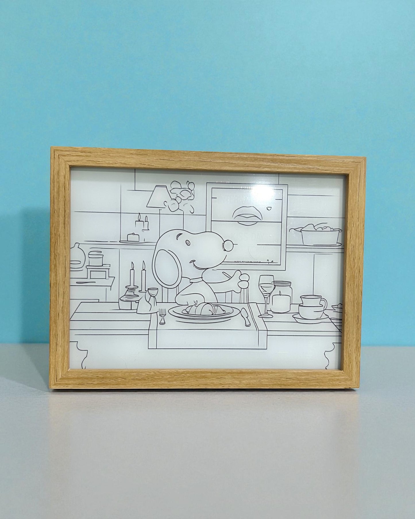 Cuadro con luz LED Snoopy