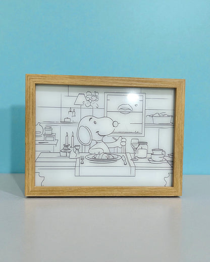 Cuadro con luz LED Snoopy